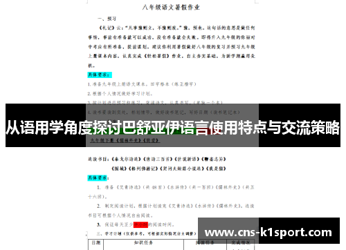 从语用学角度探讨巴舒亚伊语言使用特点与交流策略 从语用学角度探讨巴舒亚伊语言使用特点与交流策略